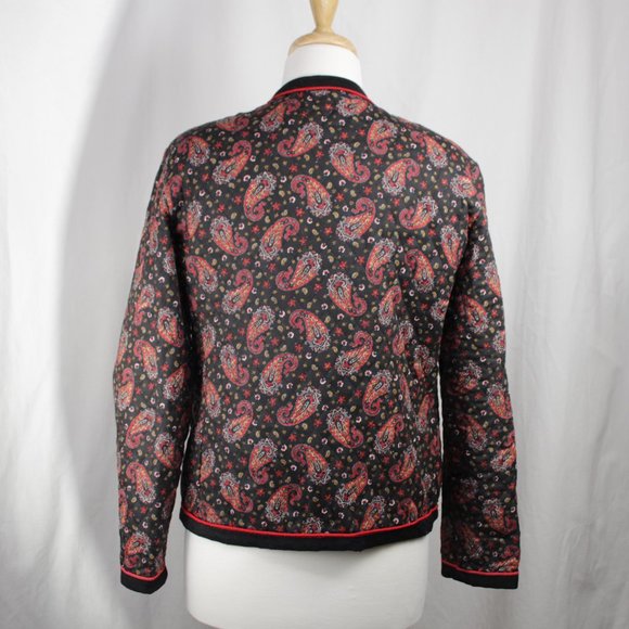 Vintage Y2K Boxy Quilted Paisley Blazer Jacket Sz M - Picture 7 of 10